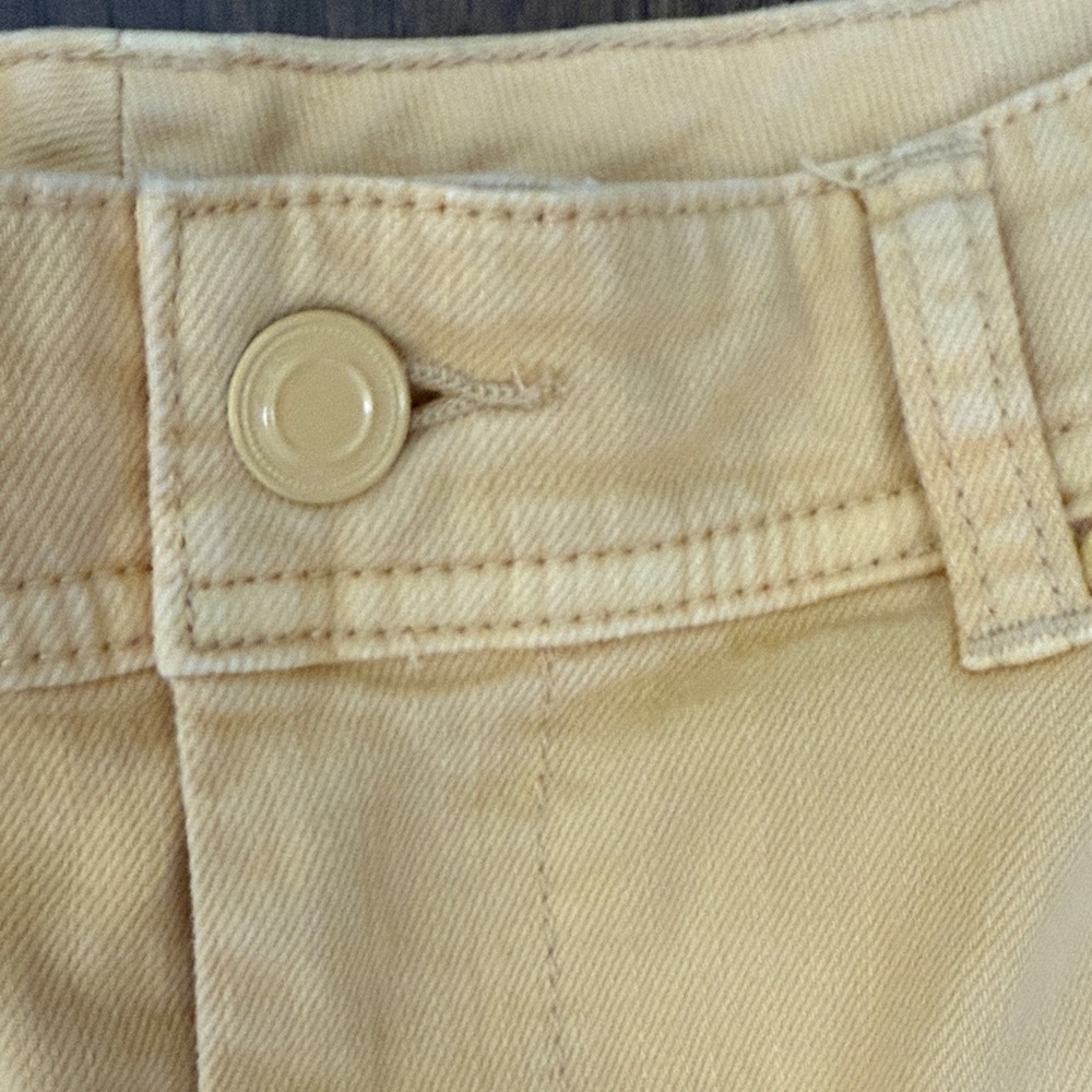 Chico's Platinum Adriann Mustard Yellow Ankle Jeans sz 0.5= 6 - Picture 3 of 12